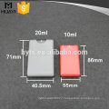 10ml 20ml rectangle card flat plastic bottle with mini spray